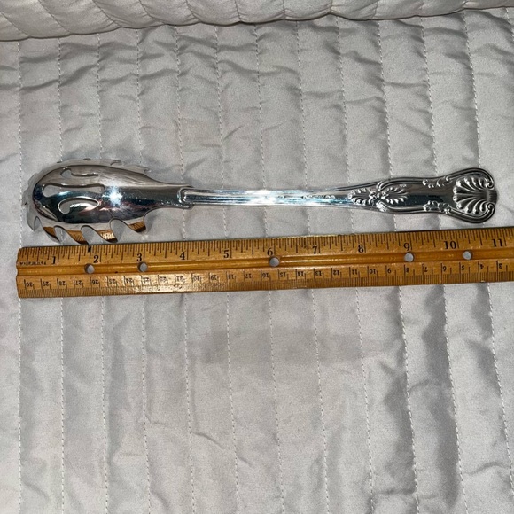 VTG Sheffield Silver Co. Pasta server Silverplate flatware Kings pattern 11 in - Picture 8 of 8
